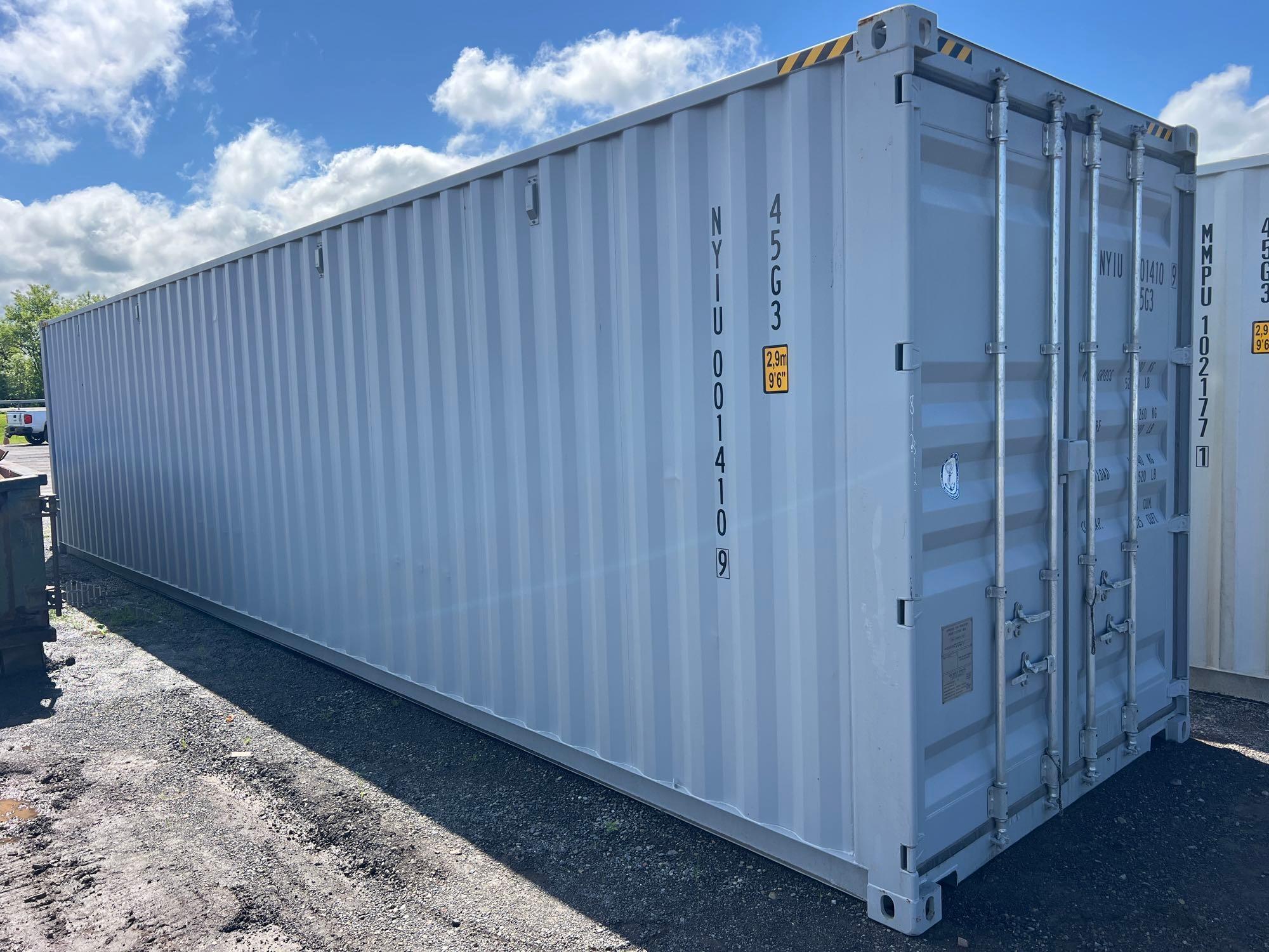 NEW 40FT. HIGH CUBE CONTAINER MULTI-USE CONTAINER Details: Four Side Open Door, one end door, lock