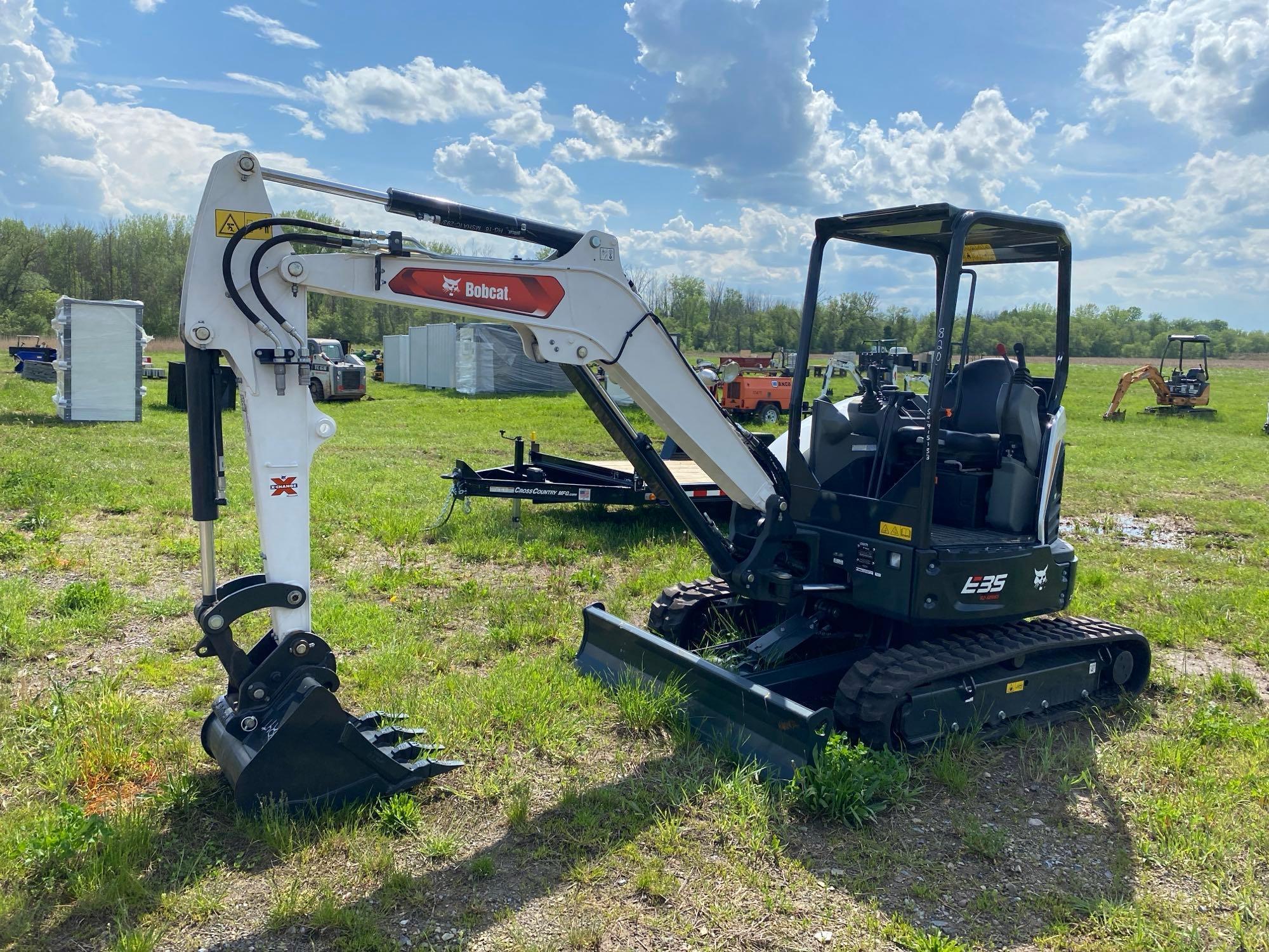 2023 BOBCAT E35i HYDRAULIC EXCAVATOR SN-15133 powered by diesel engine, equipped with OROPS, front