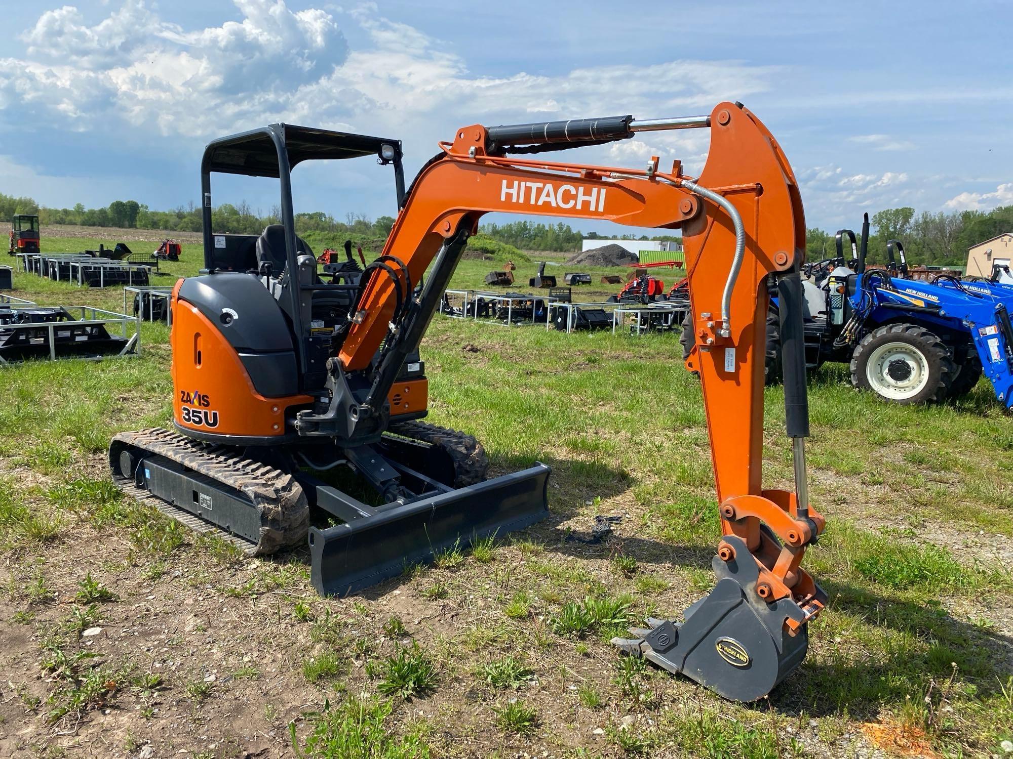 2023 HITACHI ZX35U-5N...HYDRAULIC EXCAVATOR SN-01546 powered by diesel engine, equipped with OROPS,