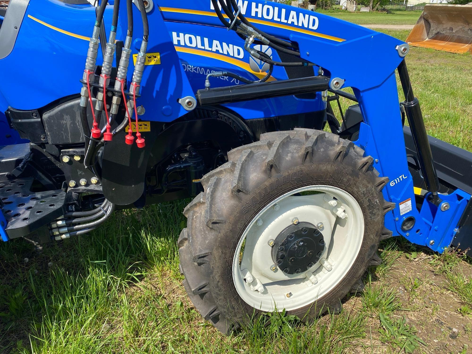 NEW UNUSED NEW HOLLAND WORKMASTER 70 TRACTOR LOADER 4x4, SN-50975 powered by diesel engine, equipped