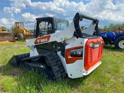 2023 BOBCAT T76 RUBBER TRACKED SKID STEER SN-26127 powered by diesel engine, equipped with rollcage,