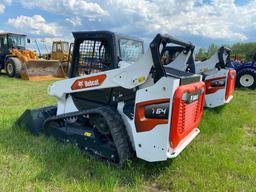 2023 BOBCAT T64 RUBBER TRACKED SKID STEER SN-19207 powered by diesel engine, equipped with rollcage,