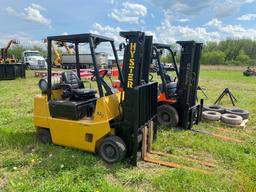 HYSTER 50XL FORKLIFT SN-97591 powered by LP engine, equipped with OROPS, 5,000lb lift capacity,