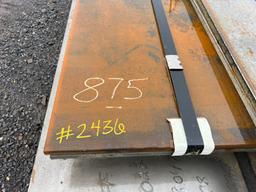 NEW 1/2IN. STEEL PLATE ROAD PLATE