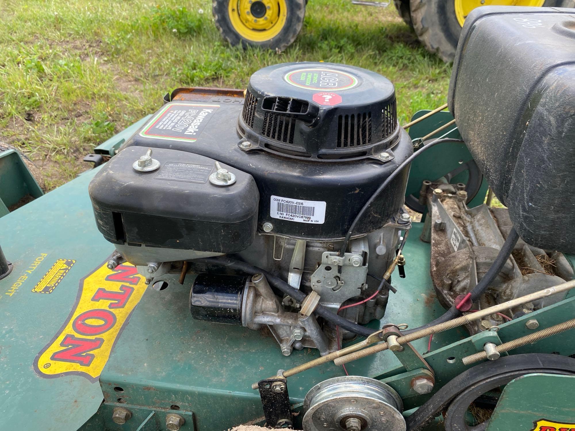 BUNTON BG48-14KAW COMMERCIAL MOWER SN:ABG4864271D powered by Kawasaki gas engine, 14hp, equipped