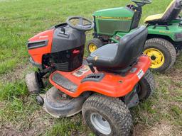 HUSQVARNA YTH2042 LAWN & GARDEN TRACTOR SN-001871 powered by gas engine, equipped with 42in. Cutting