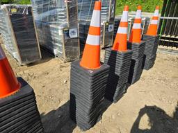 NEW (25) SAFETY HIGHWAY CONES NEW SUPPORT EQUIPMENT