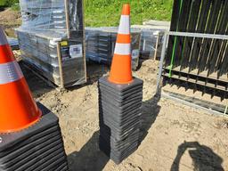 NEW (25) SAFETY HIGHWAY CONES NEW SUPPORT EQUIPMENT