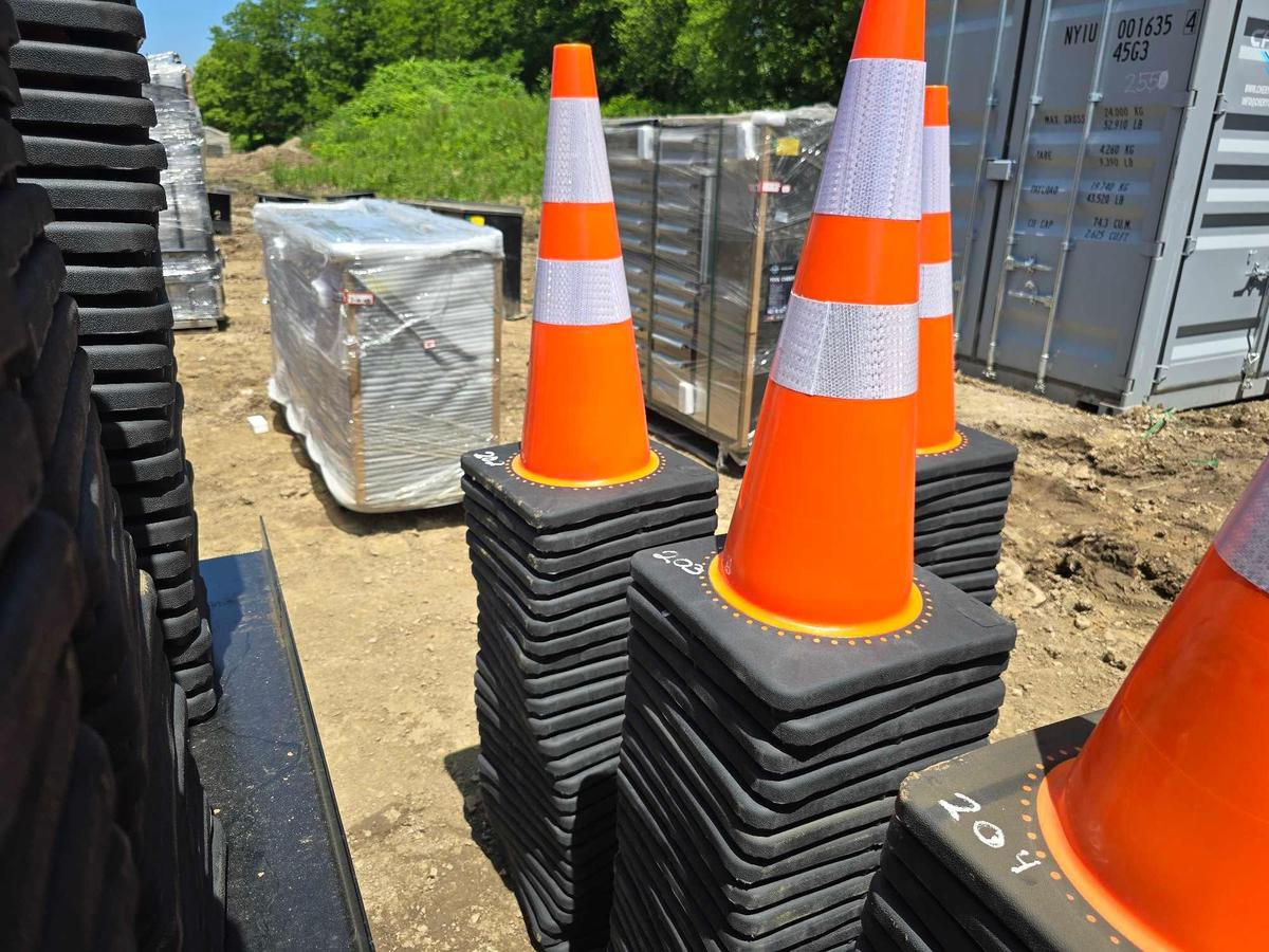 NEW (25) SAFETY HIGHWAY CONES NEW SUPPORT EQUIPMENT