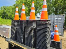 NEW (25) SAFETY HIGHWAY CONES NEW SUPPORT EQUIPMENT