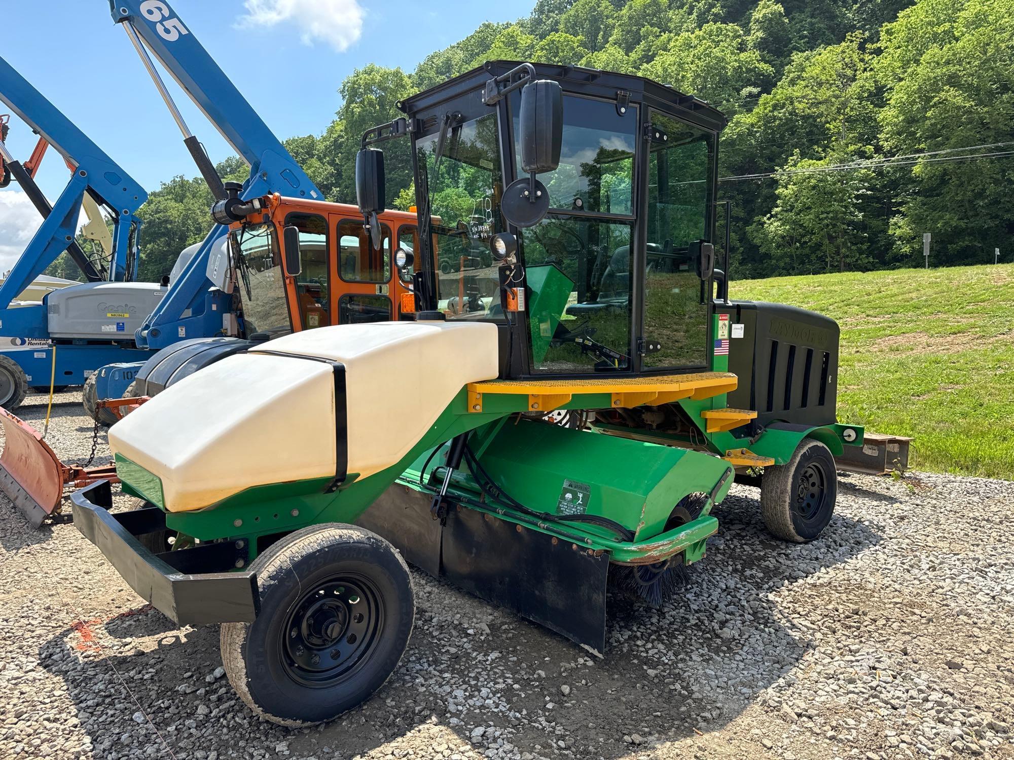 2018 LAYMOR SM450ST SWEEPER SN38398 powered by diesel engine, equipped with EROPS, air, 8ft.