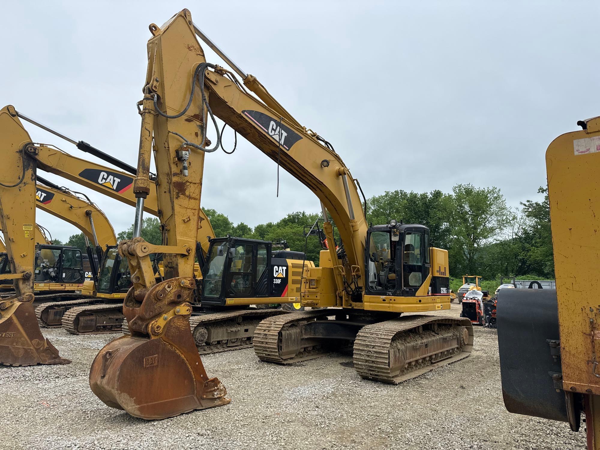 CAT 328D HYDRAULIC EXCAVATOR SN:GTN00188 powered by Cat C7 diesel engine, equipped with Cab, air,