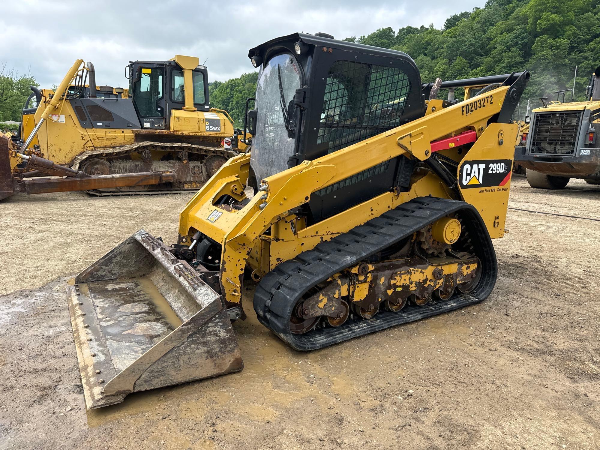 2018 CAT 299D2 XPS RUBBER TRACKED SKID STEER SN:FD203272 powered by Cat diesel engine, equipped with