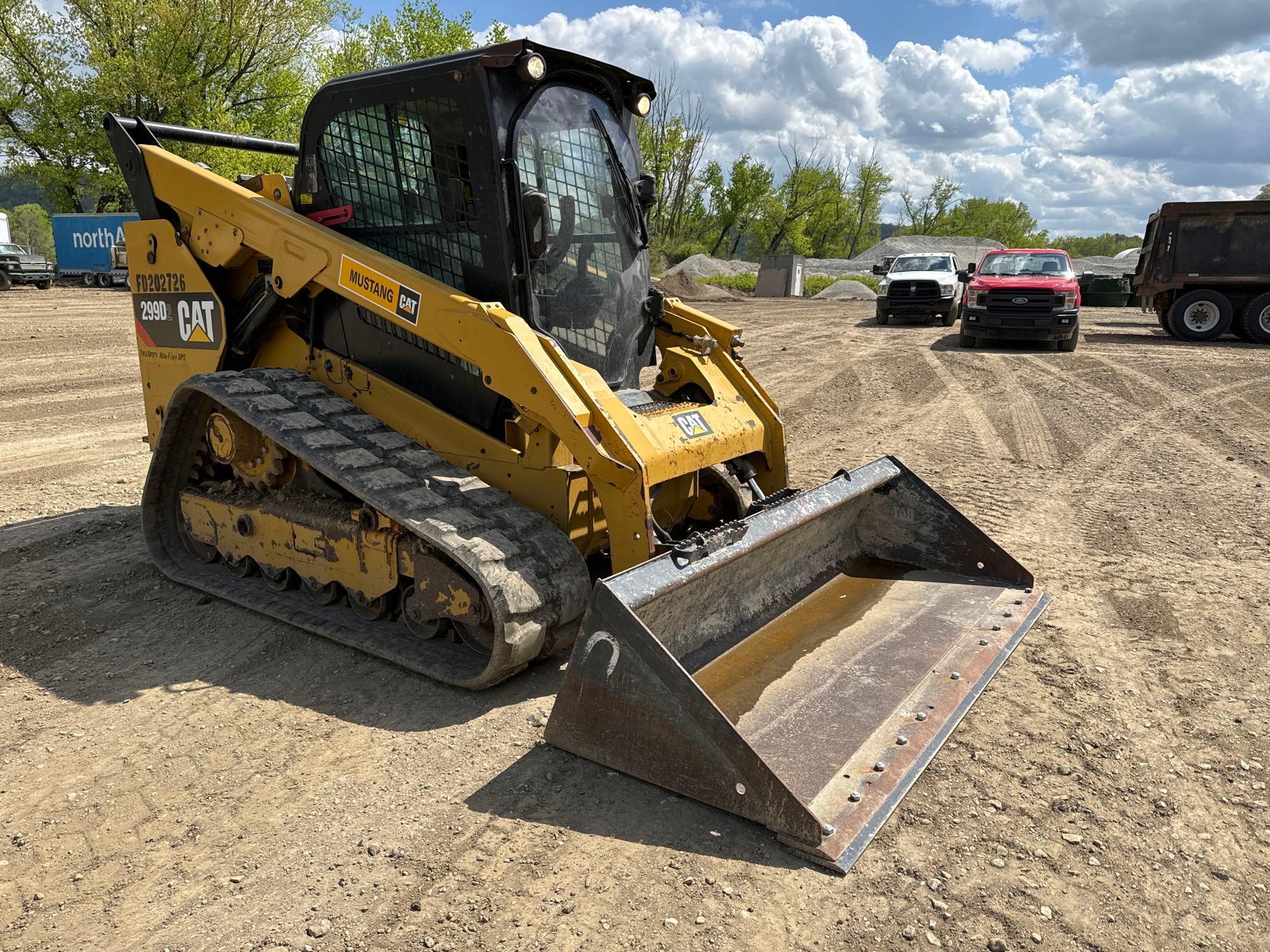 2017 CAT 299D2XPS RUBBER TRACKED SKID STEER SN:FD202726 powered by Cat diesel engine, equipped with