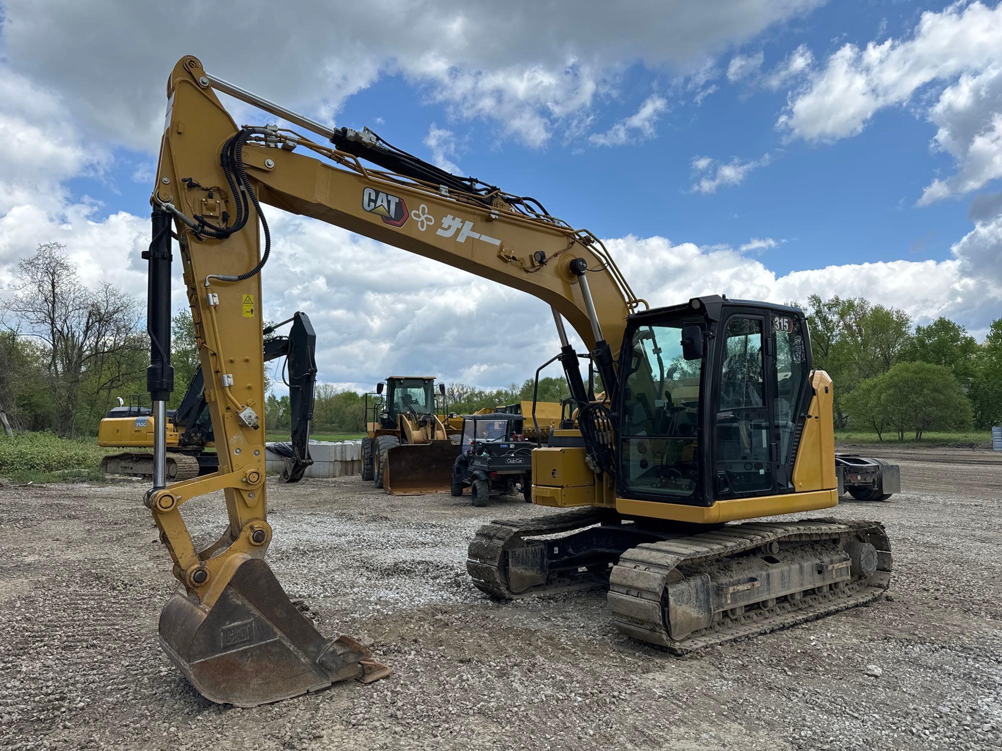 2020 CAT 315 2D HYDRAULIC EXCAVATOR SN:WKX00163 powered by Cat diesel engine, equipped with Cab,