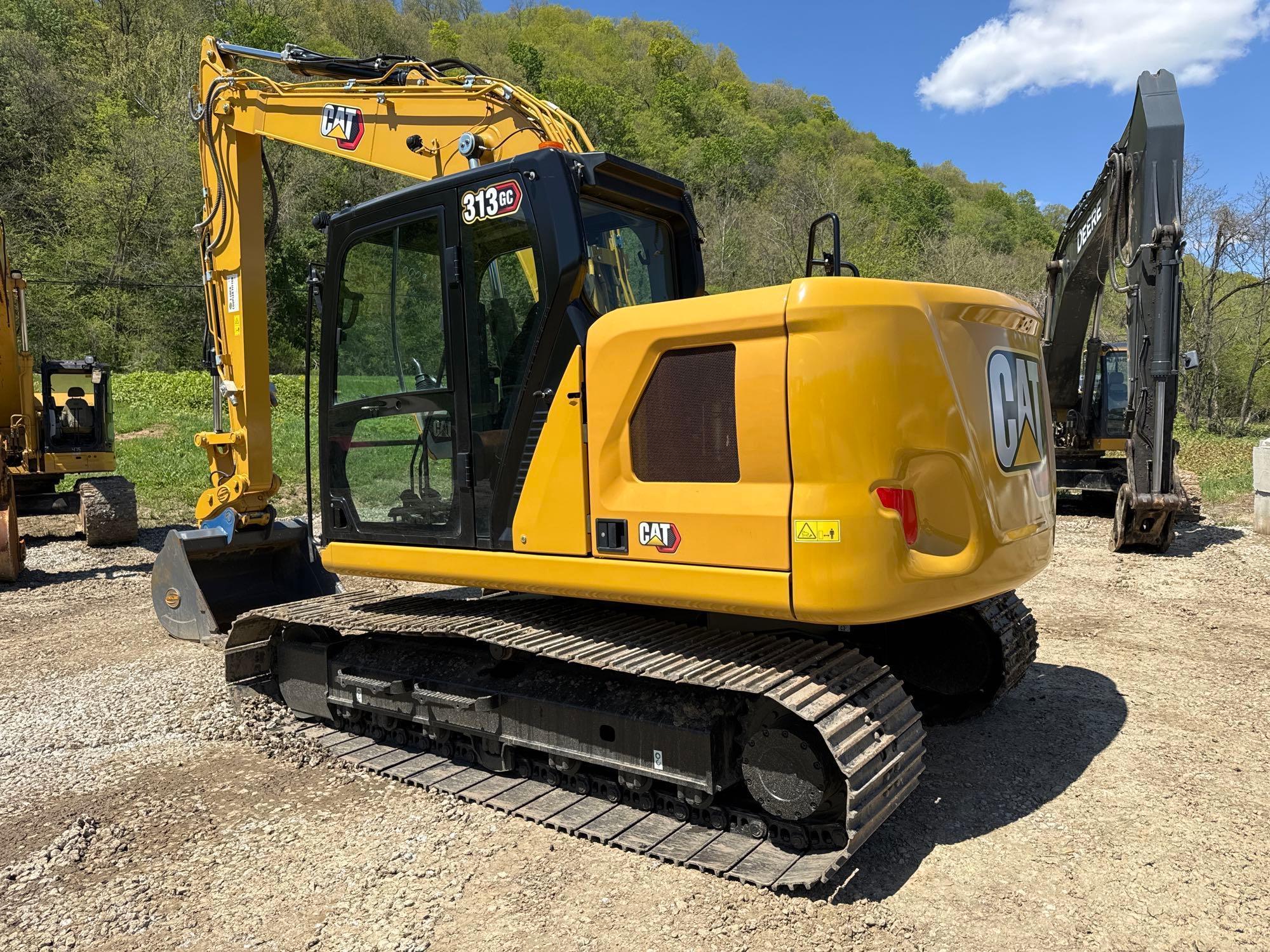 2022 CAT 313GC HYDRAULIC EXCAVATOR SN-B20009, powered by Cat diesel engine, equipped with Cab, air,