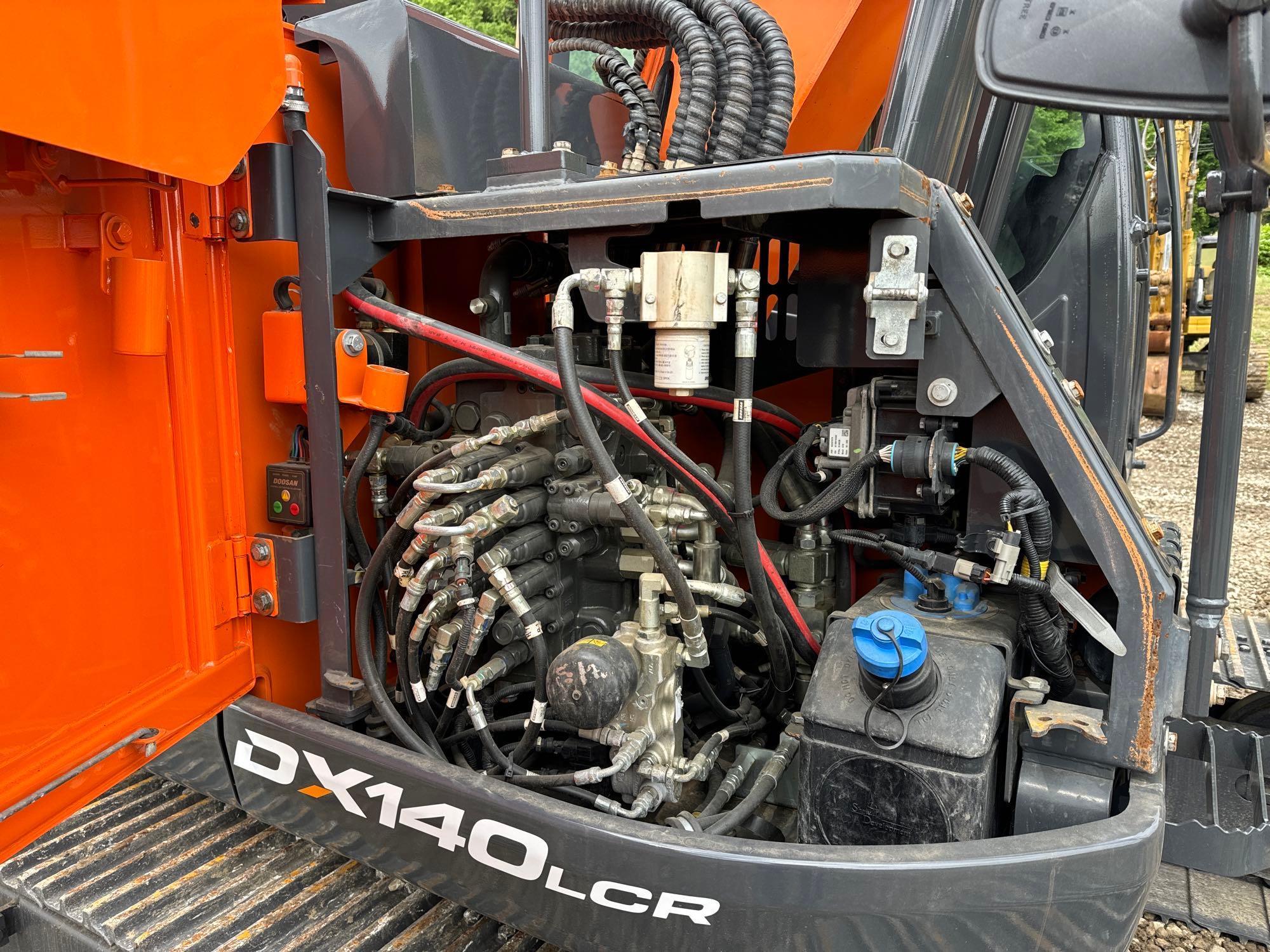 2019 DOOSAN DX140LCR-5 HYDRAULIC EXCAVATOR SN:20341 powered by diesel engine, equipped with Cab,