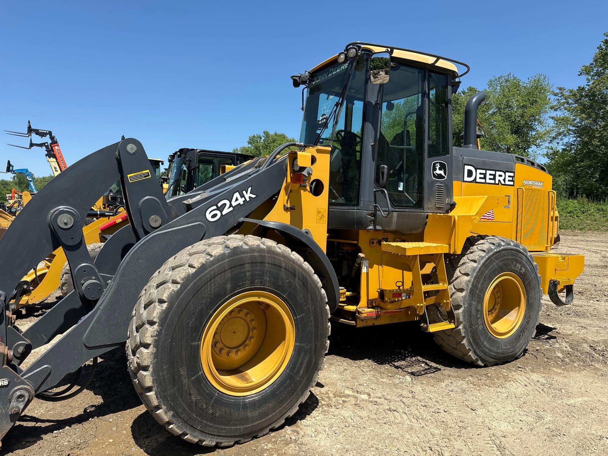 2014 JOHN DEERE 624K RUBBER TIRED LOADER SN:653626 powered by John Deere diesel engine, equipped