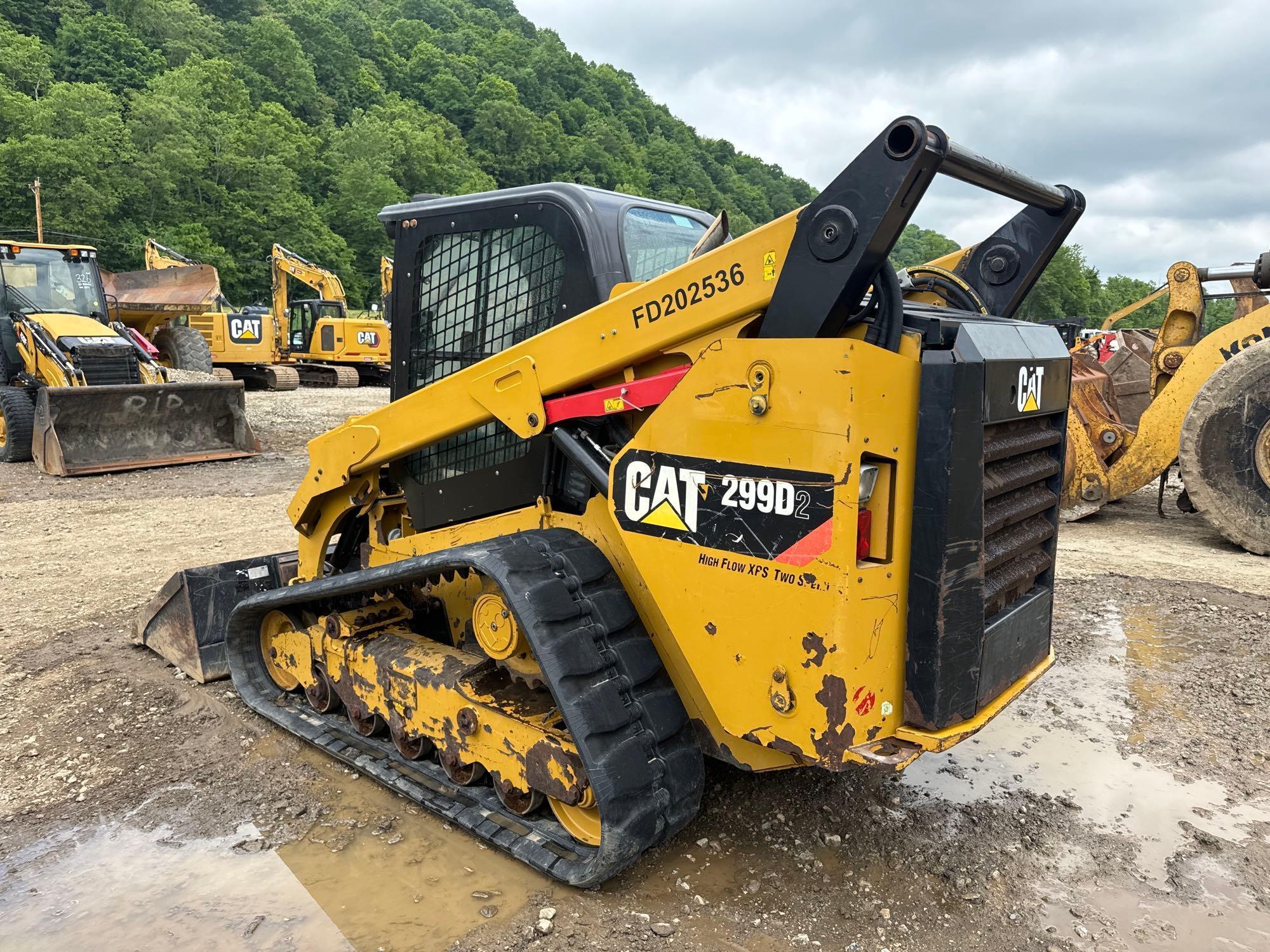 2017 CAT 299D2XPS RUBBER TRACKED SKID STEER SN:FD202536 powered by Cat diesel engine, equipped with
