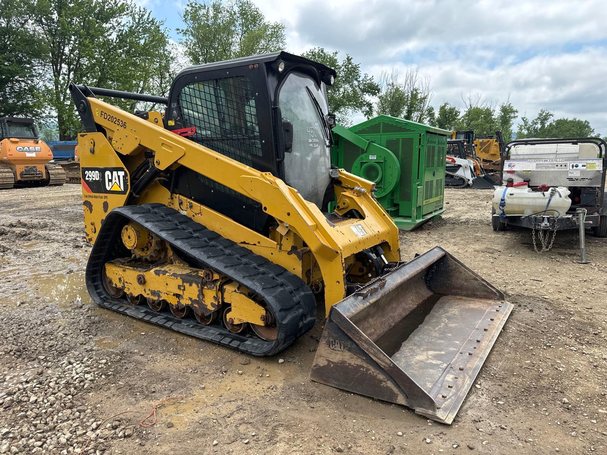 2017 CAT 299D2XPS RUBBER TRACKED SKID STEER SN:FD202536 powered by Cat diesel engine, equipped with