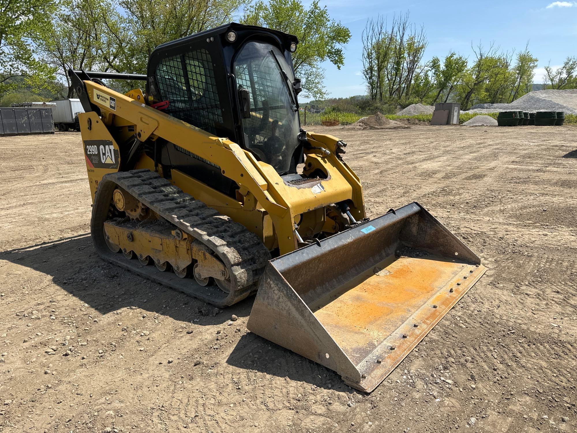 2014 CAT 299DXHP RUBBER TRACKED SKID STEER SN:JST00471 powered by Cat diesel engine, equipped with