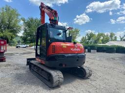 2022 KUBOTA KX80 HYDRAULIC EXCAVATOR SN:77044 powered by diesel engine, equipped with Cab, air,