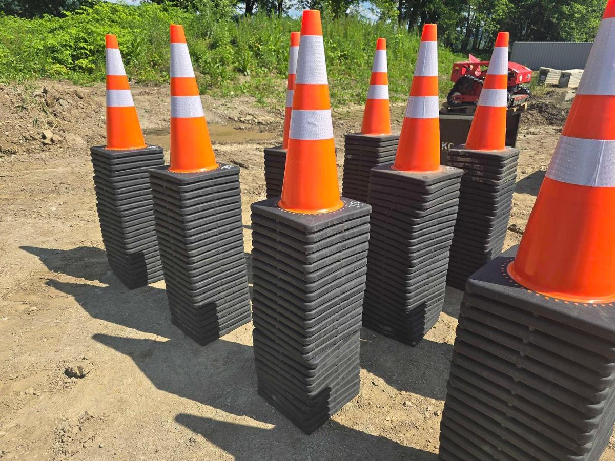 NEW (25) SAFETY HIGHWAY CONES NEW SUPPORT EQUIPMENT