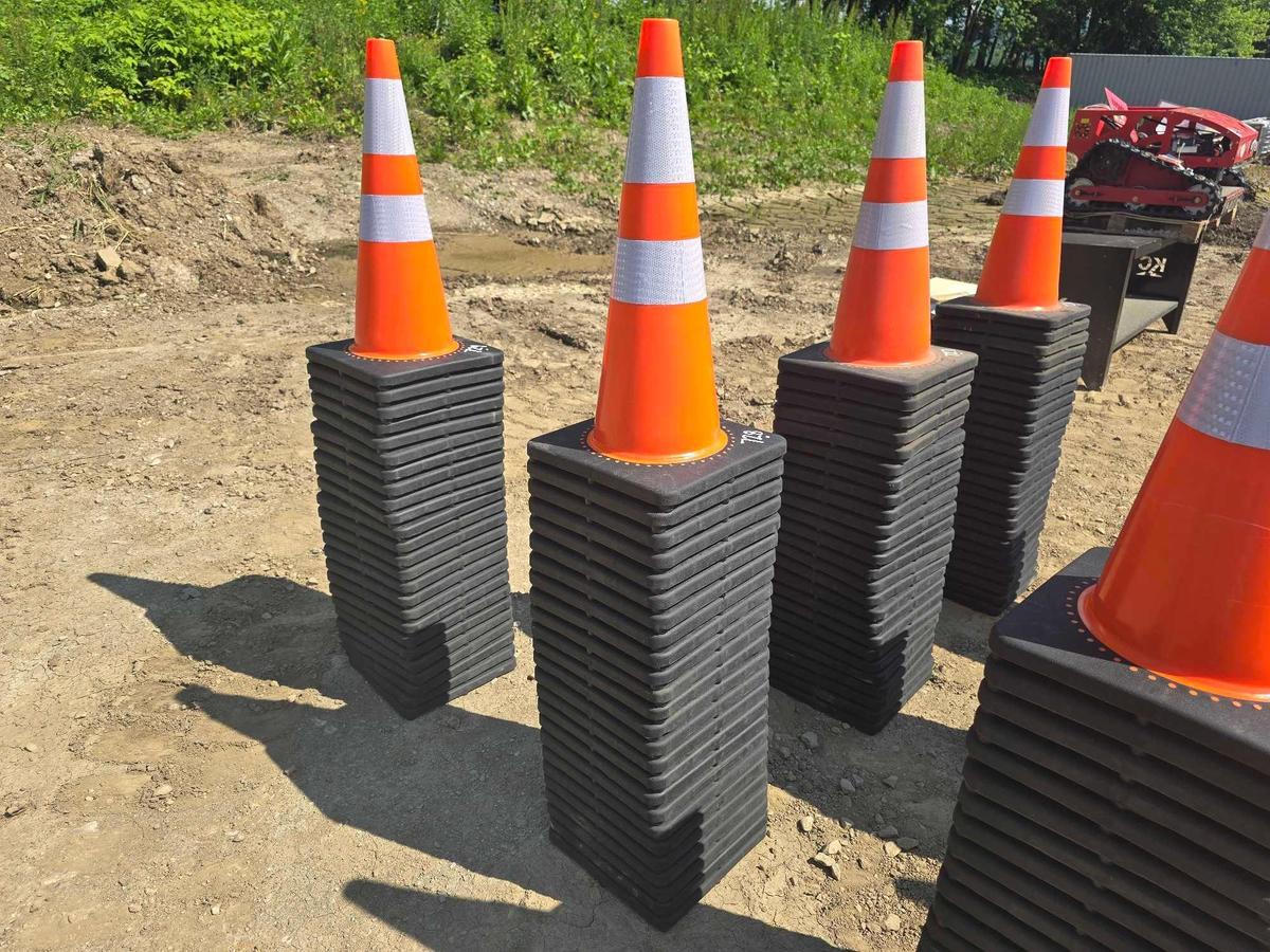 NEW (25) SAFETY HIGHWAY CONES NEW SUPPORT EQUIPMENT