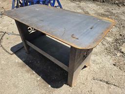 NEW 30IN. X 57IN. WELDING TABLE W/SHELF NEW SUPPORT EQUIPMENT