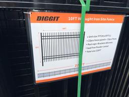 NEW DIGGIT WROUGHT IRON FENCING NEW SUPPORT EQUIPMENT 22pc Fence Panels.