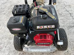 NEW SIMPSON 208CC MEGASHOT MS61043 3000PSI PRESSURE WASHER powered by gas engine, wheel kit.