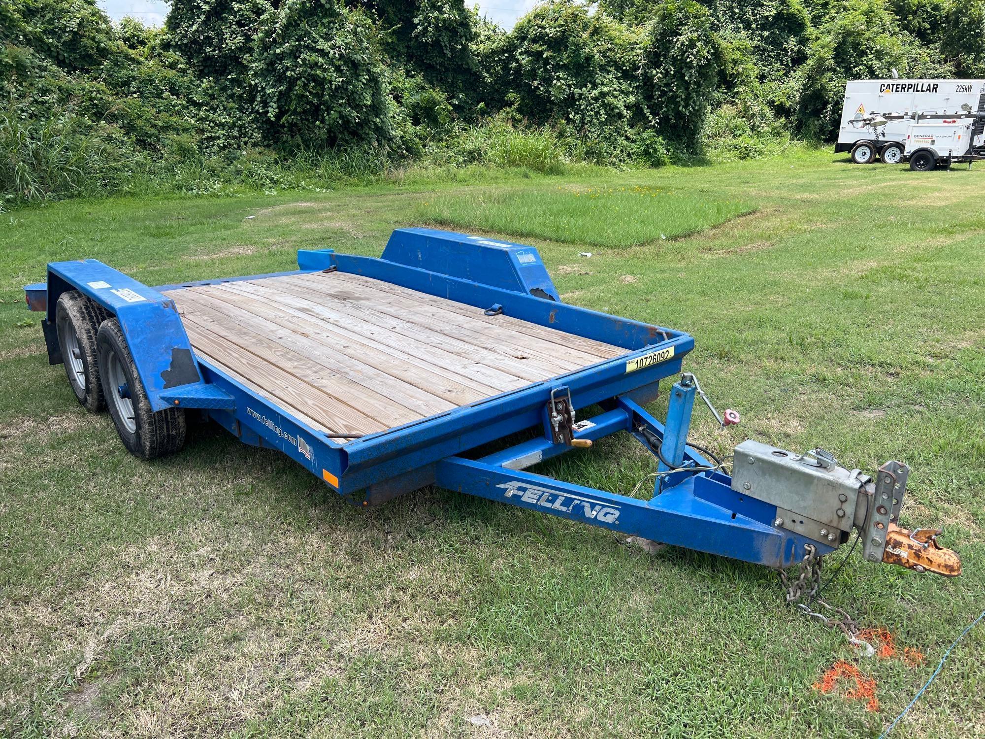 2018 FELLING FT-10 T-W TAGALONG TRAILER VN:5FTBE1924J1005174 equipped with 12ft. Tilt deck, tandem