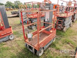 2015 SKYJACK SJ12 SCISSOR LIFT SN:14005901 electric powered, equipped with 12ft. Platform height.