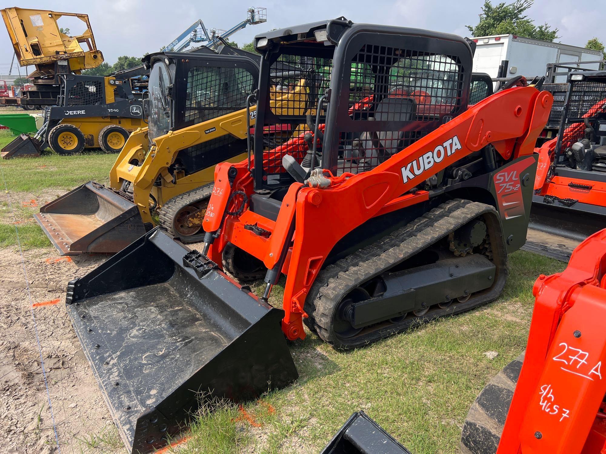2021 KUBOTA SV75 RUBBER TRACKED SKID STEER SN:43580 powered by Kubota diesel engine, equipped with