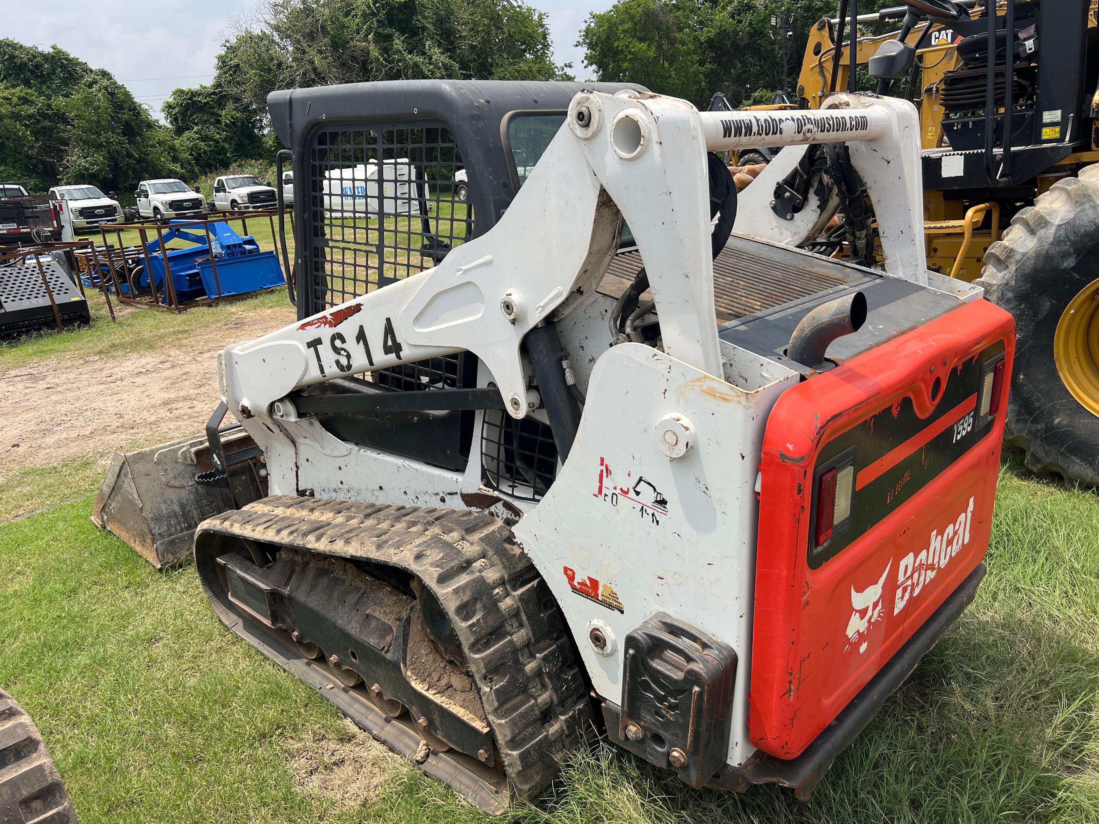 2020 BOBCAT T595 RUBBER TRACKED SKID STEER SN:B3NK36729 powered by diesel engine, equipped with