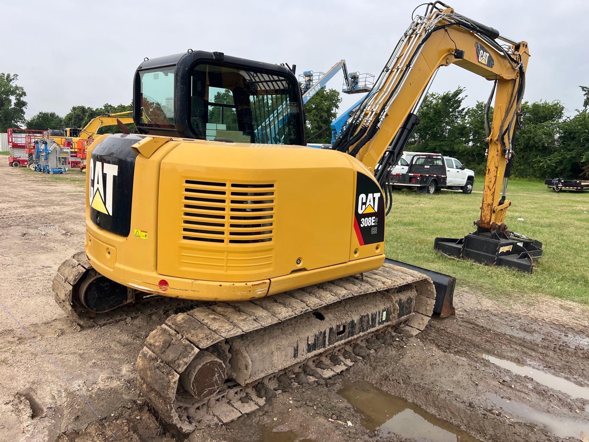 2016 CAT 308ECR HYDRAULIC EXCAVATOR SN:FJX06230 powered by Cat diesel engine, equipped with Cab,
