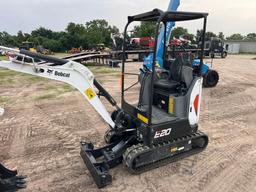 2023 BOBCAT E20 HYDRAULIC EXCAVATOR SN:B5VG11446, powered by diesel engine, equipped with OROPS,