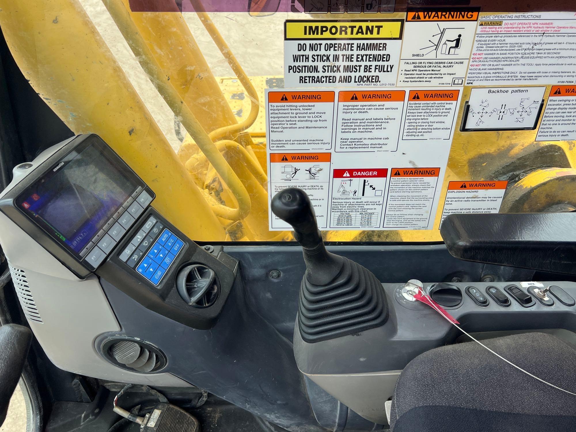 2017 KOMATSU PC210LC-11 HYDRAULIC EXCAVATOR SN:C80222 powered by Komatsu diesel engine, equipped