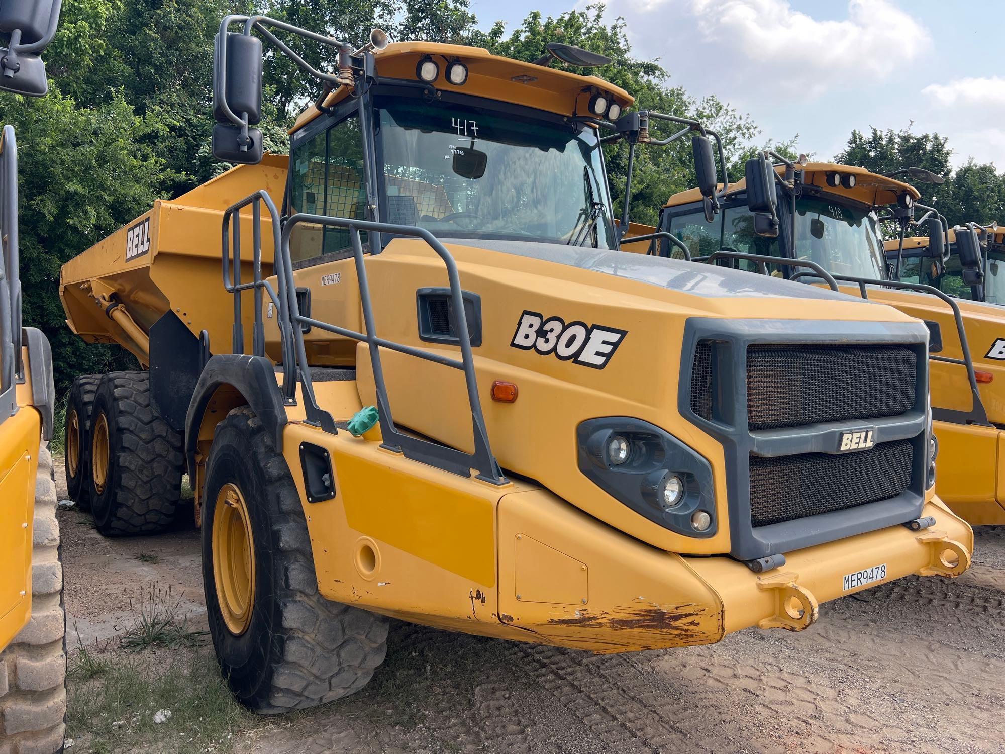 2017 BELL B30E ARTICULATED HAUL TRUCK SN:2007778 6x6, powered by diesel engine, equipped with Cab,