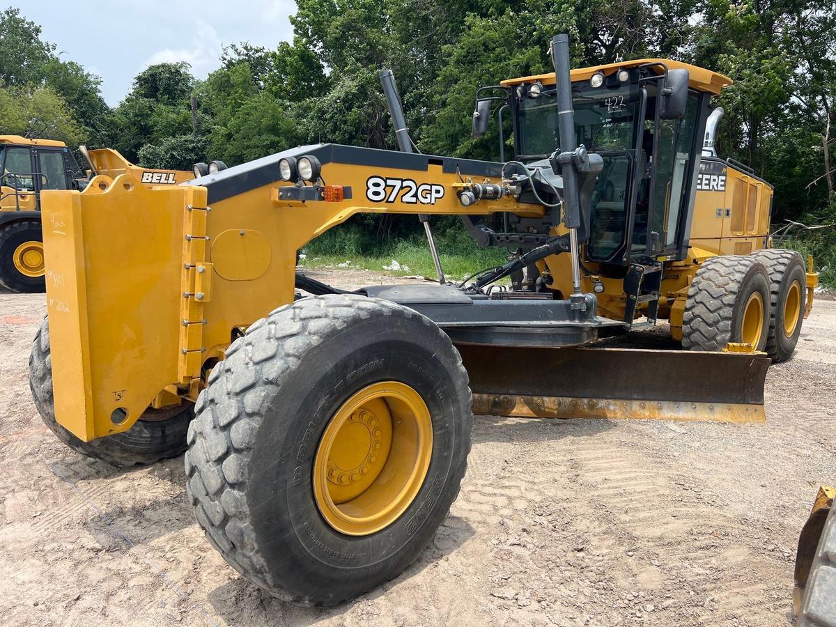 2016 JOHN DEERE 872GP MOTOR GRADER SN:653301 powered by John Deere diesel engine, equipped with