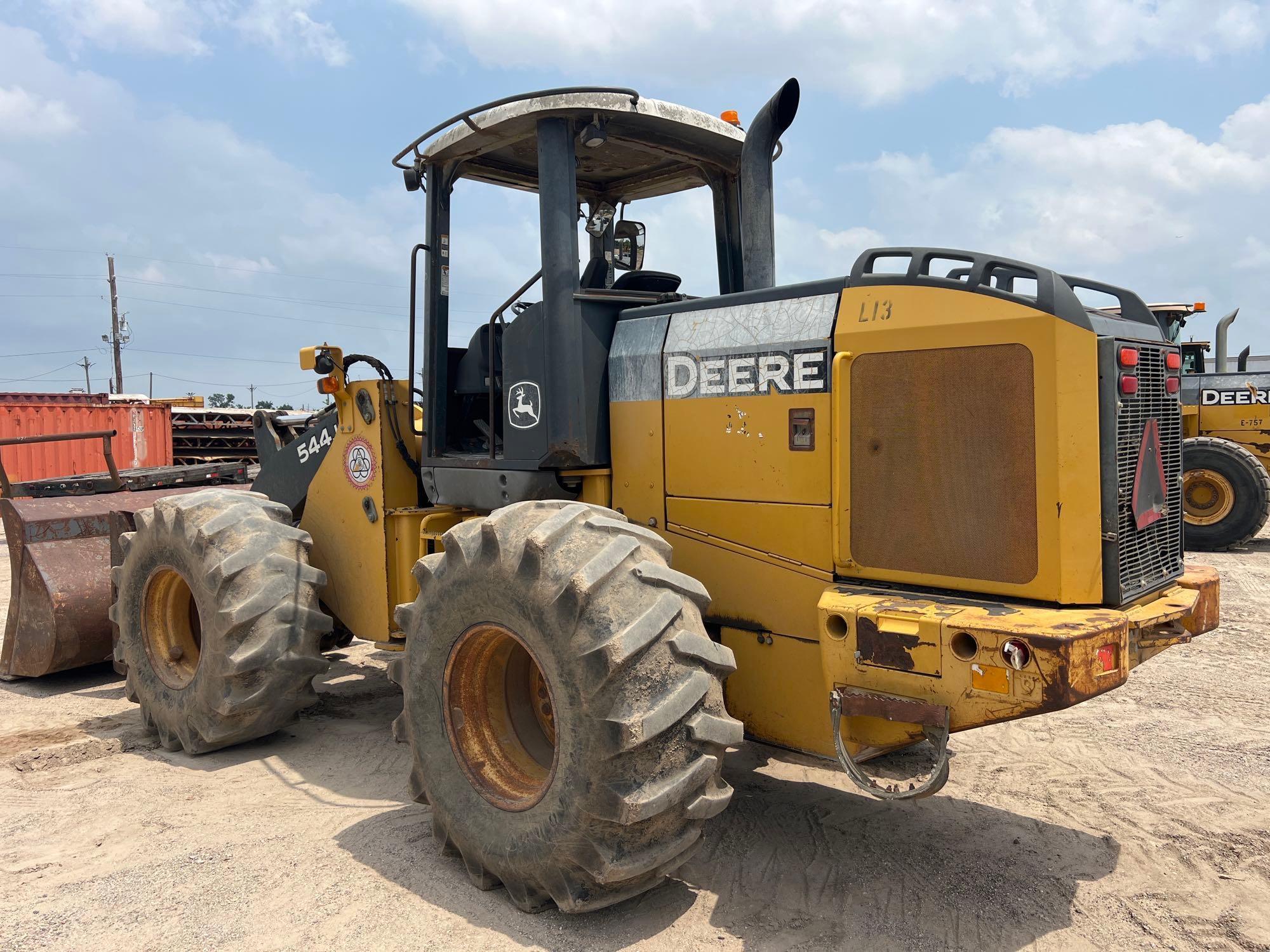 JOHN DEERE 544J RUBBER TIRED LOADER SN:608810 powered by John Deere diesel engine, equipped with