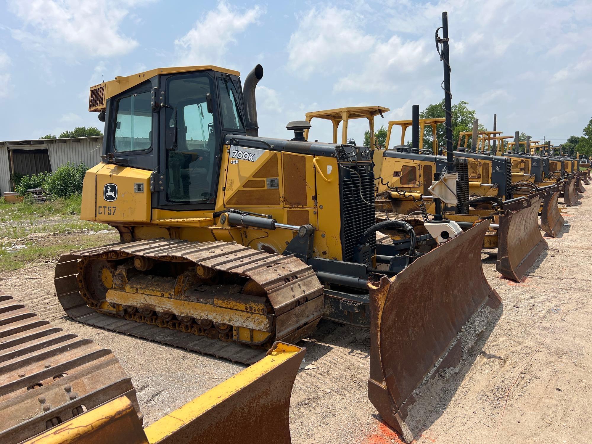 2013 JOHN DEERE 700KLGP CRAWLER TRACTOR SN:CDE246274 powered by John Deere diesel engine, equipped