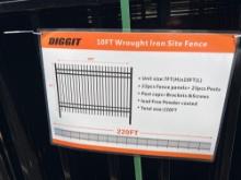 NEW DIGGIT WROUGHT IRON FENCING NEW SUPPORT EQUIPMENT 22pc Fence Panels.