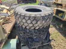 (3) TIRES TIRES, NEW & USED fits BMY, (2) are mounted.