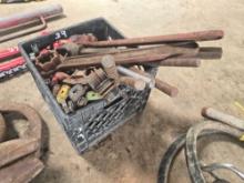 CRATE OF ASSORTED WATER/HYDRANT WRENCHES SUPPORT EQUIPMENT