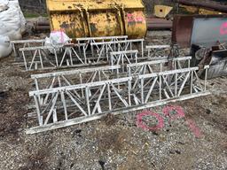 VIBRATORY CONCRETE SCREED CONCRETE EQUIPMENT with (4) 10ft. Sections, (2) 30in. Sections, gas