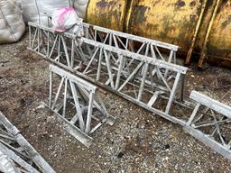 VIBRATORY CONCRETE SCREED CONCRETE EQUIPMENT with (4) 10ft. Sections, (2) 30in. Sections, gas