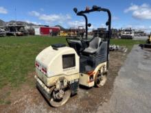 INGERSOLL RAND DD16 ASPHALT ROLLER SN:165492 powered by Kubota diesel engine, equipped with ROPS,