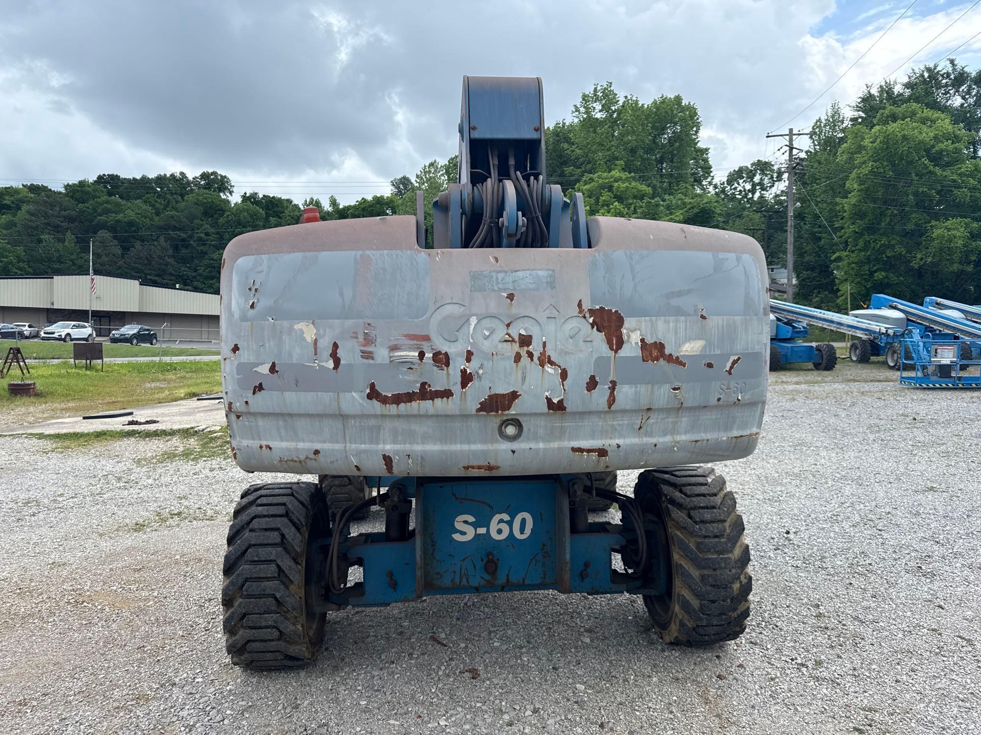 GENIE S-60X BOOM LIFT SN:S60X13-26328 4x4, powered by Deutz diesel engine, equipped with 60ft.