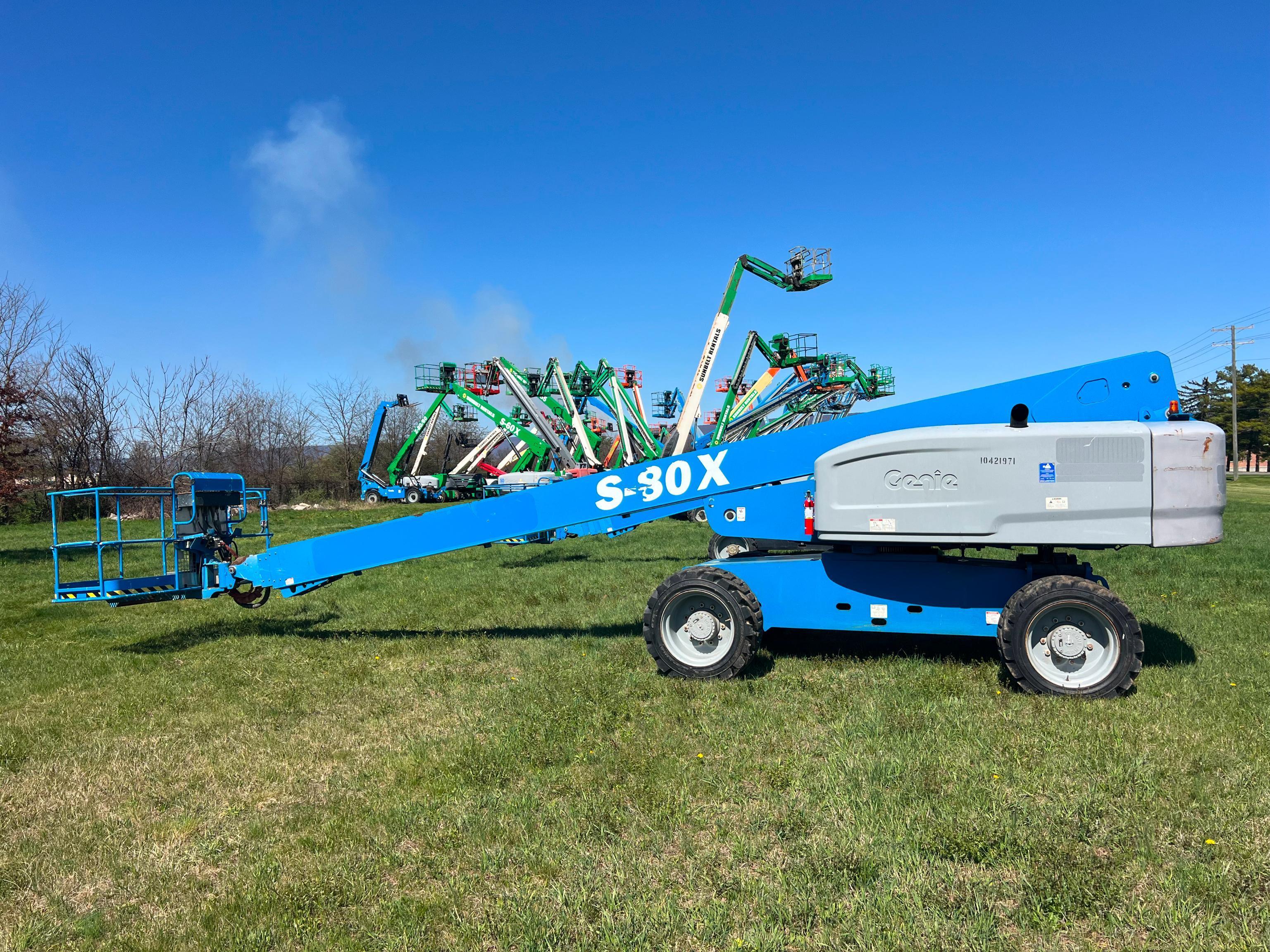 2015 GENIE S-80X BOOM LIFT SN:S80X15-13131 4x4, powered by diesel engine, equipped with 80ft.